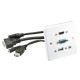 Lindy 60220 toma de corriente HDMI + VGA + USB A + 3.5mm Blanco